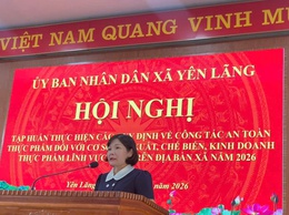 XÃ YÊN LÃNG TỔ CHỨC HỘI NGHỊ  TẬP HUẤN VỀ CÔNG TÁC AN TOÀN THỰC PHẨM ĐỐI VỚI CƠ SỞ SẢN XUẤT, CHẾ BIẾN, KINH DOANH THỰC PHẨM  LĨNH VỰC Y TẾ