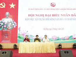 Phường Hà Đông tổ chức hội nghị đại biểu Nhân dân năm 2026, bàn việc xây dựng đời sống văn hóa ở cơ sở.