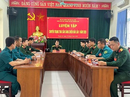 Ban Chỉ huy Quân sự xã Thuận An luyện tập chuyển trạng thái sẵn sàng chiến đấu lần I năm 2026