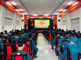 Cán bộ dân quân xã Hoài Đức hoàn thành tập huấn nghiệp vụ năm 2026
