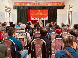 Hội Cựu chiến binh phường Vĩnh Hưng mạn đàm về tiểu sử các ứng cử viên - những người ứng cử đại biểu Quốc hội khóa XVI và đại biểu HĐND các cấp nhiệm kỳ 2026-2031