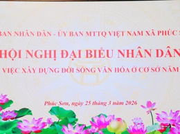 PHÚC SƠN TỔ CHỨC HỘI NGHỊ ĐẠI BIỂU NHÂN DÂN BÀN VIỆC XÂY DỰNG ĐỜI SỐNG VĂN HÓA Ở CƠ SỞ NĂM 2026