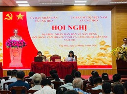 XÃ ỨNG HOÀ TỔ CHỨC HỘI NGHỊ ĐẠI BIỂU NHÂN DÂN BÀN VIỆC XÂY DỰNG ĐỜI SỐNG VĂN HOÁ Ở KHU DÂN CƯ NĂM 2026.