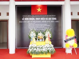 Phường Phú Thượng trang trọng tổ chức lễ đón nhận, truy điệu và an táng liệt sĩ Phạm Đức Bình (tức Đức Chu)