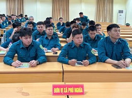 Dân quân tự vệ xã Phú Nghĩa tham gia lớp tập huấn cán bộ chỉ huy quân sự năm 2026