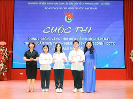 ĐOÀN PHƯỜNG BẠCH MAI NÂNG CAO NHẬN THỨC PHÁP LUẬT CHO ĐOÀN VIÊN, THANH NIÊN QUA SÂN CHƠI “RUNG CHUÔNG VÀNG”