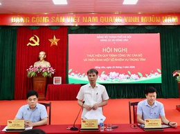 Đảng ủy xã Hồng Vân tổ chức hội nghị thực hiện quy trình công tác cán bộ 