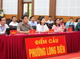 Ủy ban bầu cử phường Long Biên tiếp sóng Hội nghị tổng kết công tác bầu cử đại biểu Quốc hội khóa XVI và đại biểu HĐND các cấp nhiệm kỳ 2026-2031