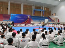 Hơn 800 học viên tham dự lớp tập huấn và kỳ thi thăng đẳng Taewondo Quốc gia khu vực phía Bắc năm 2026 tại Trung tâm VH-TT&TT phường Phú Diễn