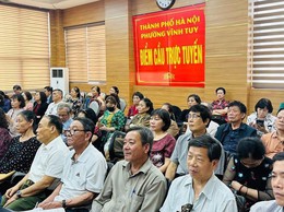 Phường Vĩnh Tuy tổ chức hội nghị tiếp xúc cử tri (trực tuyến) với người ứng cử đại biểu Quốc hội khóa XVI