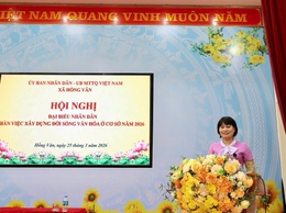 Xã Hồng Vân Hội nghị đại biểu nhân dân bàn việc xây dựng đời sống văn hóa cơ sở năm 2026.