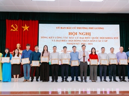 Phường Phú Lương tổ chức Hội nghị tổng kết công tác tổ chức cuộc bầu cử đại biểu Quốc hội khóa XVI và đại biểu HĐND các cấp, nhiệm kỳ 2026-2031