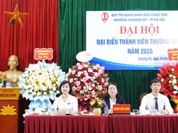 Quỹ Tín dụng Nhân dân Chúc Sơn tổ chức Đại hội đại biểu thành viên thường niên năm 2026