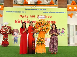 Sơn Đồng: “Ngày hội Thể thao - Kết nối yêu thương” giữa trường Mầm non Tiền Yên B và trường Mầm non Song Phương B