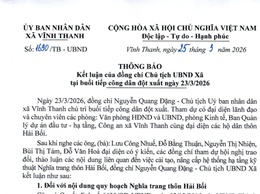ỦY BAN NHÂN DÂN XÃ VĨNH THANH