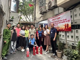 Phường Tây Hồ tổ chức tập huấn và thực tập phương án PCCC & CNCH tại các nhà ở nhiều căn hộ