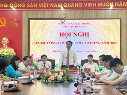 Cơ quan Đảng ủy xã Bát Tràng tổ chức Hội nghị cán bộ, công chức, người lao động năm 2026