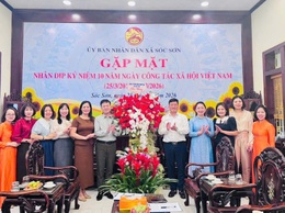 XÃ SÓC SƠN GẶP MẶT KỶ NIỆM 10 NĂM NGÀY CÔNG TÁC XÃ HỘI VIỆT NAM