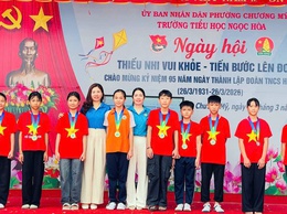Ngày hội “Thiếu nhi vui khỏe - Tiến bước lên đoàn” tại trường tiểu học Ngọc Hòa