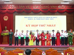 Xã Thạch Thất: Tổ chức kỳ họp HĐND thứ nhất khoá II kiện toàn tổ chức bộ máy nhiệm kỳ 2026-2031