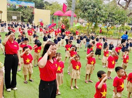 Trường mầm non Ninh Sở nhiều hoạt động nhân kỷ niệm 95 năm Ngày thành lập Đoàn TNCS Hồ Chí Minh 