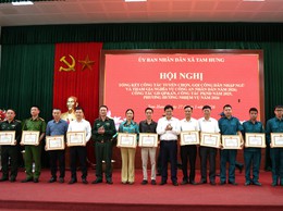 Tam Hưng tổng kết công tác tuyển chọn gọi công dân nhập ngũ và tham gia nghĩa vụ Công an nhân dân năm 2026; công tác QP&AN; công tác PKND năm 2025