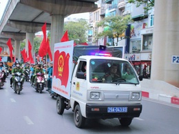 ĐOÀN THANH NIÊN CÔNG AN PHƯỜNG CẦU GIẤY PHỐI HỢP ĐOÀN PHƯỜNG RA QUÂN TUYÊN TRUYỀN CÔNG TÁC BẦU CỬ, HƯỞNG ỨNG THÁNG THANH NIÊN NĂM 2026