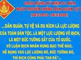 KỶ NIỆM 91 NĂM NGÀY THÀNH LẬP DÂN QUÂN TỰ VỆ VIỆT NAM (28/3/1935 – 28/3/2026)