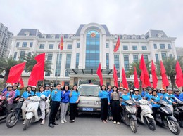 Công đoàn phường Cầu Giấy tham gia đoàn xe cổ động tuyên truyền Ngày bầu cử đại biểu Quốc hội khóa XVI và đại biểu Hội đồng nhân dân các cấp – Ngày hội lớn của non sông