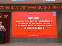 Đảng ủy phường Đông Ngạc tổ chức hội nghị trực tuyến quán triệt Nghị quyết số 02-NQ/TW ngày 17/3/2026 của Bộ Chính trị “về xây dựng và phát triển Thủ đô Hà Nội trong kỷ nguyên mới”