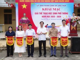 KHAI MẠC GIẢI THỂ THAO HỌC SINH PHỔ THÔNG XÃ ỨNG HÒA NĂM HỌC 2025–2026.