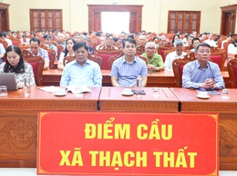 Xã Thạch Thất phối hợp tổ chức hội nghị tiếp xúc cử tri, vận động bầu cử đại biểu Quốc hội khoá XVI, nhiệm kỳ 2026 - 2031