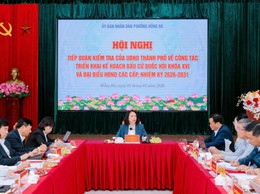 ỦY BAN BẦU CỬ PHƯỜNG HỒNG HÀ TIẾP ĐOÀN KIỂM TRA CỦA UBND THÀNH PHỐ VỀ CÔNG TÁC TRIỂN KHAI KẾ HOẠCH BẦU CỬ QUỐC HỘI KHÓA XVI VÀ ĐẠI BIỂU HĐND CÁC CẤP, NHIỆM KỲ 2026-2031