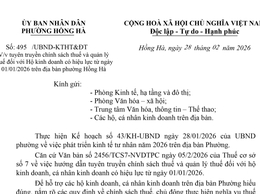 PHƯỜNG HỒNG HÀ TĂNG CƯỜNG TUYÊN TRUYỀN CHÍNH SÁCH THUẾ ĐỐI VỚI HỘ, CÁ NHÂN KINH DOANH CÓ HIỆU LỰC TỪ NGÀY 01/01/2026