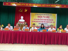 Đơn vị bầu cử số 4 xã Ứng Thiên tiếp xúc với cử tri thôn Lương Xá, Đình Tràng