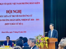 Hội nghị tiếp xúc giữa cử tri với người ứng cử Đại biểu HĐND phường Hoàn Kiếm, nhiệm kỳ 2026-2031