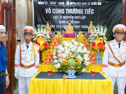 UBND xã Quốc Oai tổ chức Lễ phủ Quân kỳ, công bố Quyết định thành lập Ban Tổ chức Lễ đón nhận, truy điệu và an táng hài cốt Liệt sĩ Nguyễn Duy Lập