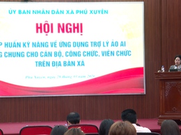Xã Phú Xuyên: Tham gia tập huấn kỹ năng về trợ lý ảo Ai dùng chung cho cán bộ Công chức, viên chức.