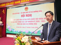 34 tập thể và 213 cá nhân trên địa bàn xã Dương Hoà được khen thưởng công tác bầu cử