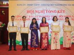 Phường Tây Mỗ tổng kết công tác tổ chức bầu cử đại biểu Quốc hội khóa XVI và đại biểu HĐND các cấp nhiệm kỳ 2026-2031