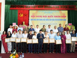 Xã Đan Phượng tổ chức Hội nghị đại biểu nhân dân bàn về xây dựng đời sống văn hóa ở khu dân cư