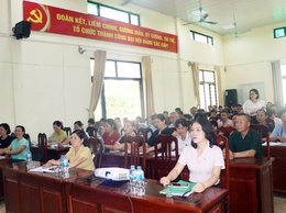 Tập huấn nghiệp vụ cho Ban quản lý tổ Tiết kiệm và vay vốn Ngân hàng Chính sách xã hội trên địa bàn xã Trần Phú