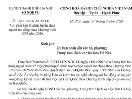 Tổ chức tuyển chọn người lao động theo Chương trình EPS năm 2026