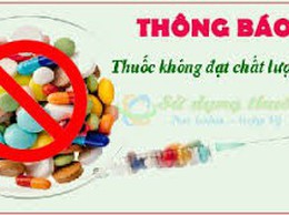 Sở y tế Thông báo thu hồi thuốc vi phạm mức độ 2 của thuốc Aclon (Số giấy đăng ký lưu hành: VD 18521-13)