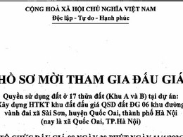 HỒ SƠ MỜI THAM GIA ĐẦU GIÁ