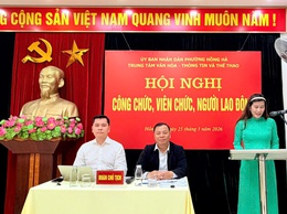 Trung tâm văn hóa thông tin và thể thao phường Hồng Hà: Tổ chức thành công hội nghị cán bộ, công nhân viên chức năm 2026
