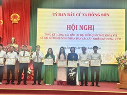 Xã Hồng Sơn tổng kết công tác bầu cử đại biểu Quốc hội khóa XVI và đại biểu Hội đồng nhân dân các cấp nhiệm kỳ 2026-2031.