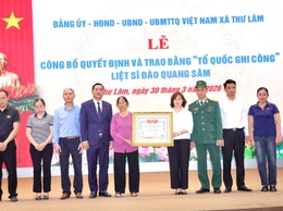XÃ THƯ LÂM TỔ CHỨC LỄ CÔNG BỐ QUYẾT ĐỊNH VÀ TRAO BẰNG “TỔ QUỐC GHI CÔNG” ĐỐI VỚI LIỆT SĨ ĐÀO QUANG SÂM