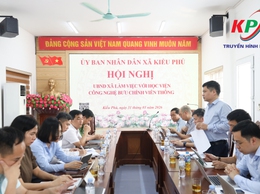 UBND xã Kiều Phú làm việc với Học viện Bưu chính Viễn thông về đầu tư dự án và triển khai hệ thống Camera AI