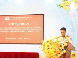 Tập huấn kỹ năng điều khiển, phân luồng giao thông đối với lực lượng an ninh cơ sở